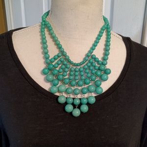 Tiered Waterfall Beaded Statement Necklace